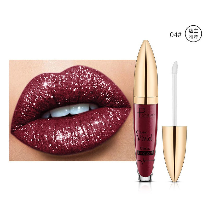 18 Colors Shiny Lip Gloss for Women Long Lasting Matte Glitter Liquid Lipstick Diamond Shiny Lip Gloss Waterproof Lip Makeup - V.I.P Digital Presence