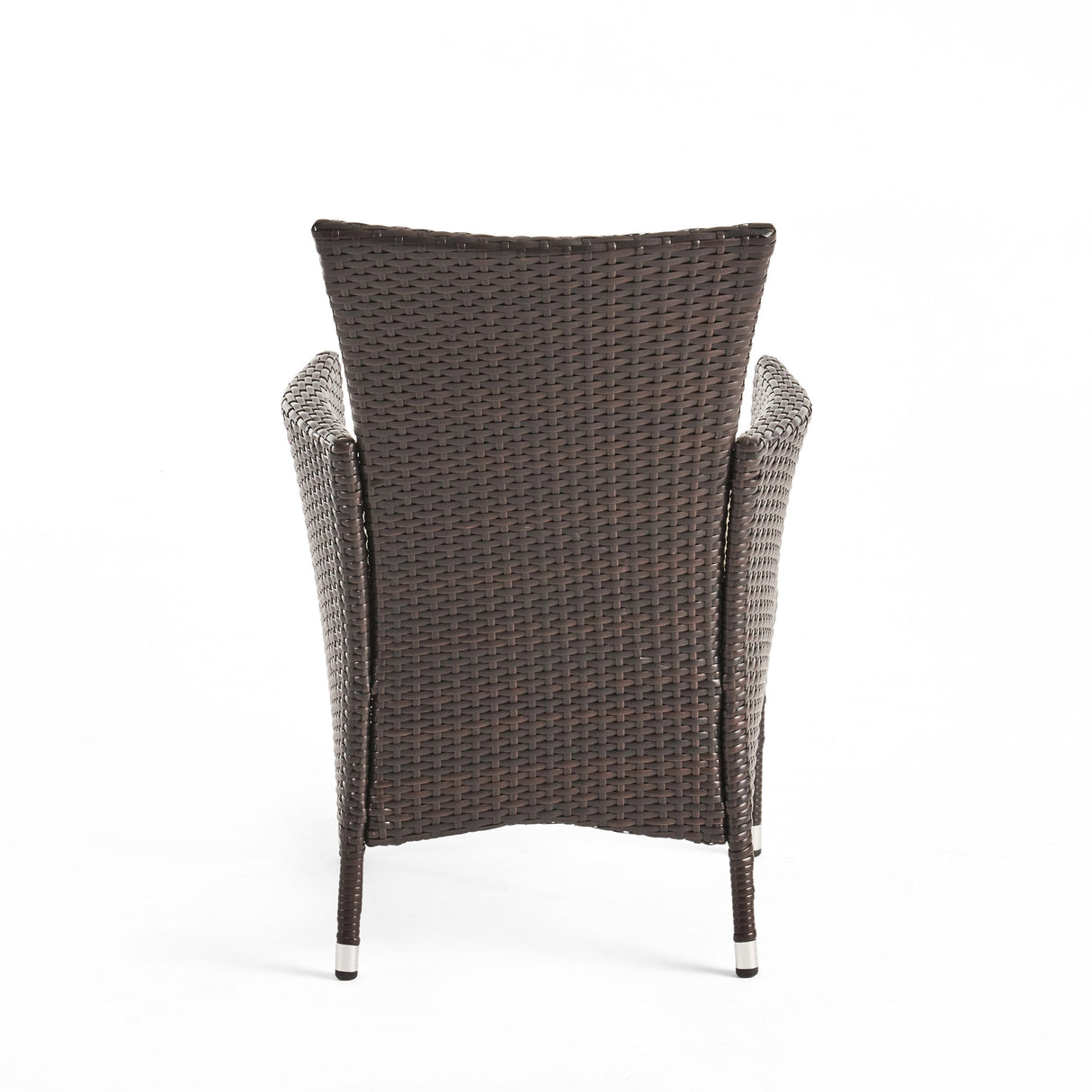 Clementine Outdoor Multibrown PE Wicker Dining Chairs (Set of 2) - V.I.P Digital Presence