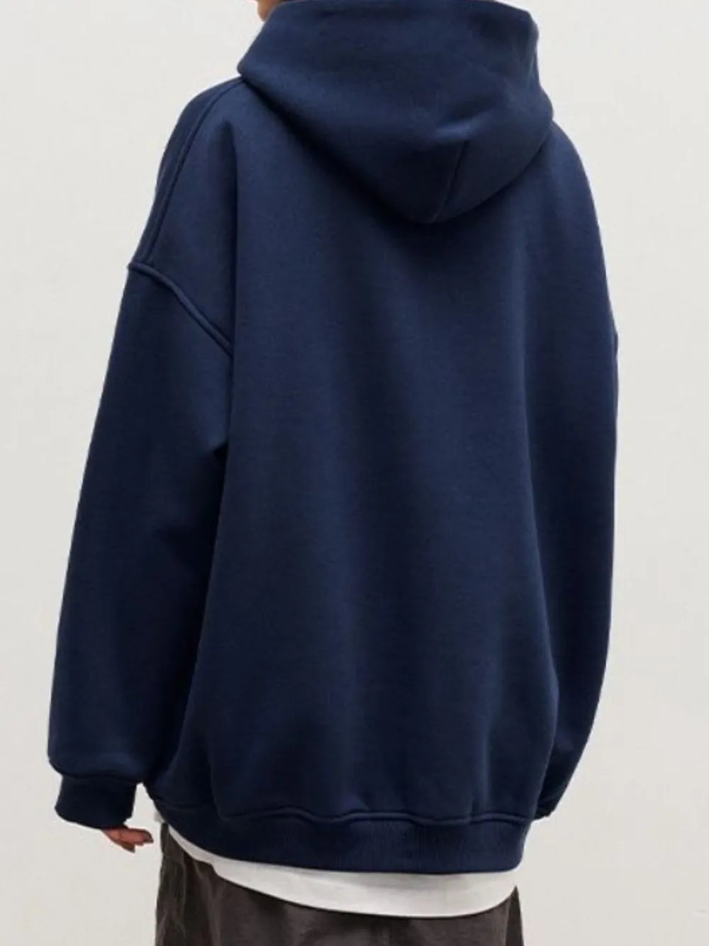 Pocketed Dropped Shoulder Long Sleeve Hoodie - V.I.P Digital Presence