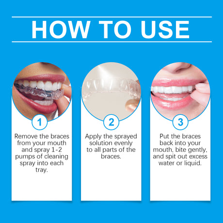 Denture Cleaner Spray, Denture Cleaner Cosmetic Teeth Denture Cleaner Spray Portable - V.I.P Digital Presence