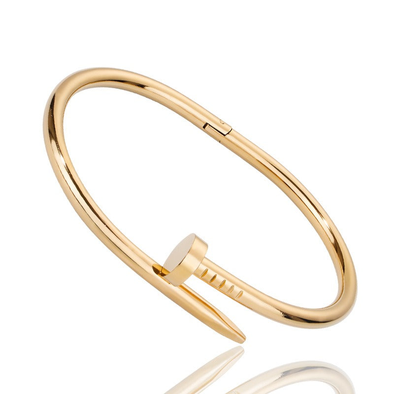 Diamond titanium steel bracelet for women, light luxury, non fading card home nail bracelet - V.I.P Digital Presence