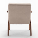 Solid wood frame living room chair, accent chair with thick backrest, casual chair Indoo - V.I.P Digital Presence