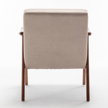 Solid wood frame living room chair, accent chair with thick backrest, casual chair Indoo - V.I.P Digital Presence
