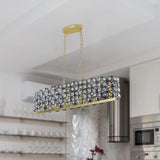 Modern Champagne Gold Oval Crystal ceiling chandelier Luxury Home Decor Light Fixture