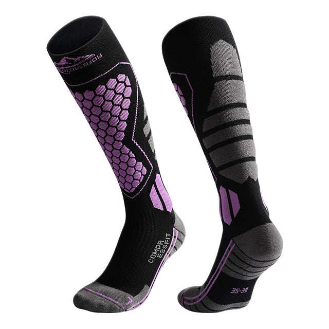 Winter ski socks men and women outdoor sports warm breathable long tube thickening pressure function calf socks - V.I.P Digital Presence