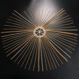 European and American style tassel hair chain punk style metal chain rhinestone hair accessory exaggerated headband hair chain - V.I.P Digital Presence