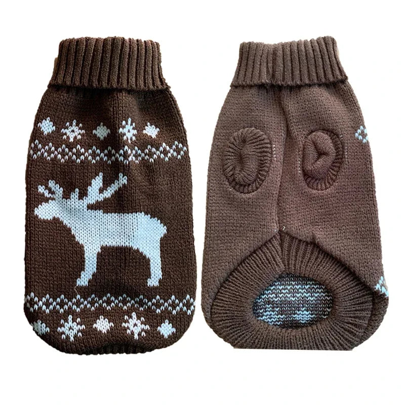 Warm Pet Dog Sweater Winter Dog Clothes for Small Medium Dogs Knitted Puppy Cat Coat Chihuahua French Bulldogs Yorkie Customes - V.I.P Digital Presence