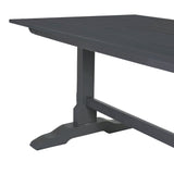 TREXM 3-piece retro cutlery set, rectangular stand table, and 2 wooden stools for 4 people (gray) - V.I.P Digital Presence
