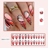 Nail Art Almond Nails Finished Wearable Nails Mid-Length Nail Art Patch Ins Style Hot Girl - V.I.P Digital Presence