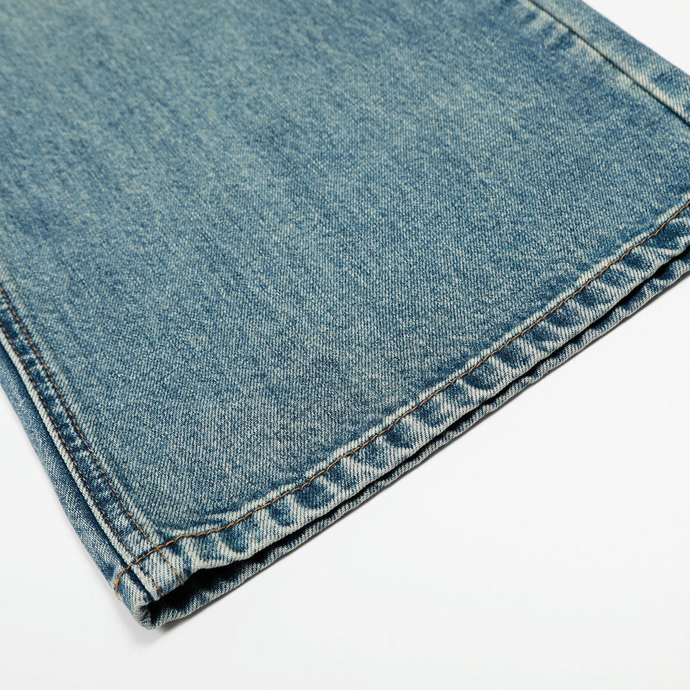 Hole-Washed Denim Long Pants Men's Loose Faded Whitewashed Wide-Leg Straight Trousers European and American Street Fashion Versatile Dad Pants - V.I.P Digital Presence