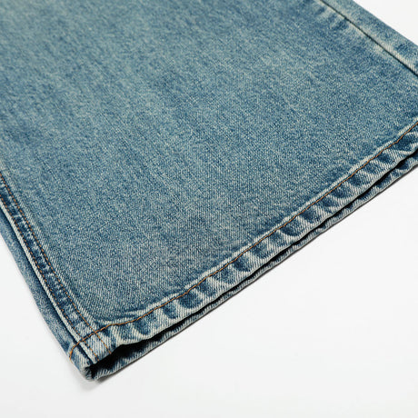 Hole-Washed Denim Long Pants Men's Loose Faded Whitewashed Wide-Leg Straight Trousers European and American Street Fashion Versatile Dad Pants - V.I.P Digital Presence