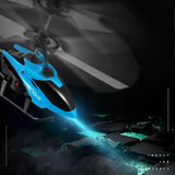 Remote controlled aircraft induction suspended two-way helicopter, drop resistant and playable, rechargeable flying stall toy with lights
