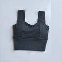 Yoga Bra Women Shockproof Sports Bra  Running Workout Gym Top Gathering Widened Shoulder Belt Bra Short Vest Tops - V.I.P Digital Presence