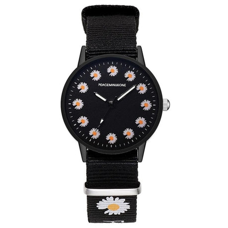Fashion Daisy Flowers Nylon Band Watches For Women Casual Analog Quartz Wristwatches Women Watches Ladies Clock Relogio Feminino - V.I.P Digital Presence