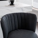A set of 2 gray rotating bar stools - high backrest, adjustable, with elegant metal backrest decoration - V.I.P Digital Presence