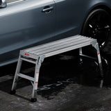 Work Platform Aluminum Portable Bench Folding Ladder ANSI Capacity 225 LBS 40" - V.I.P Digital Presence