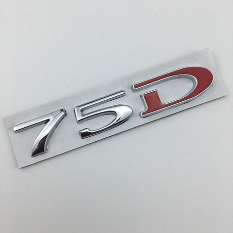 Suitable for Tesla MODEL3 S X Y 75D 85D 90D 100D displacement tail label metal car sticker - V.I.P Digital Presence