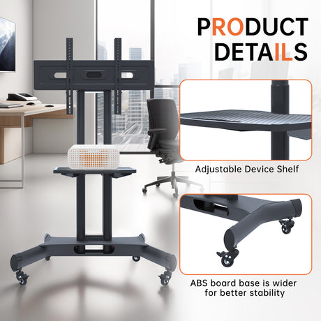 FANCO Universal Rotating TV Stand, Suitable for 32-80 inch TVs, Tiltable Desktop TV Stand, Maximum VESA 600x400mm (Black) - V.I.P Digital Presence