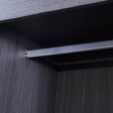 Full Size Murphy Bed with Wardrobe and Drawers, Storage Bed, can be Folded into a Cabinet, Gray - V.I.P Digital Presence