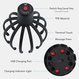 Head Massager Octopus Scalp Massager Electric Head Massage Claw Household Head Physiotherapy Instrument - V.I.P Digital Presence