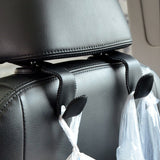 Leather large load-bearing car seat hooks car hooks hidden back multifunctional rear seat interior products - V.I.P Digital Presence