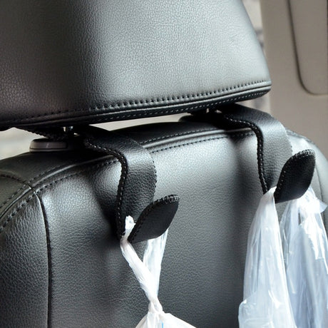 Leather large load-bearing car seat hooks car hooks hidden back multifunctional rear seat interior products - V.I.P Digital Presence