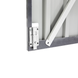 XWT014 Garden Metal Storage Shed Gray White 6x4x6ft outdoor storing tools Rainproof Hinge door version - V.I.P Digital Presence
