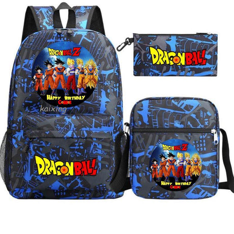 Youth Dragon Ball Backpack Student Shoulder Bag Travel Bag 3-Piece Set - V.I.P Digital Presence