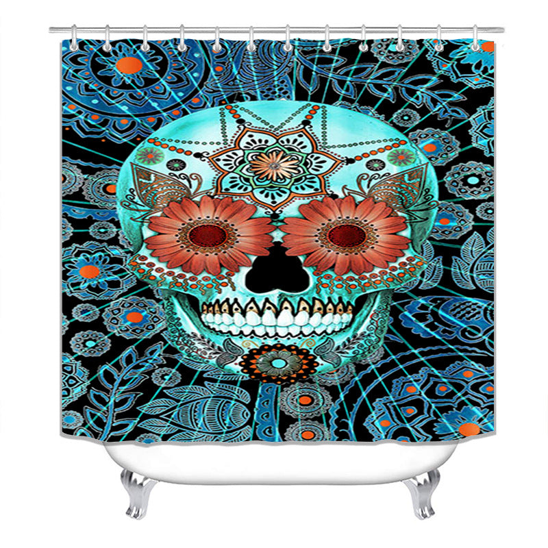 Polyester Printed Shower Curtain Thickened Waterproof Halloween Shower Curtain - V.I.P Digital Presence