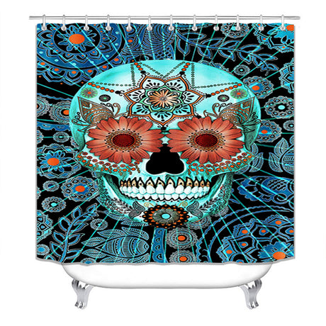 Polyester Printed Shower Curtain Thickened Waterproof Halloween Shower Curtain - V.I.P Digital Presence