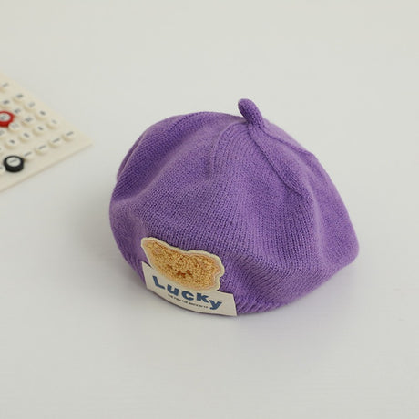 Children Spring and Autumn Beret Baby Cute Bear Hat Korean Version Male and Female Baby Corduroy Painter Hat - V.I.P Digital Presence