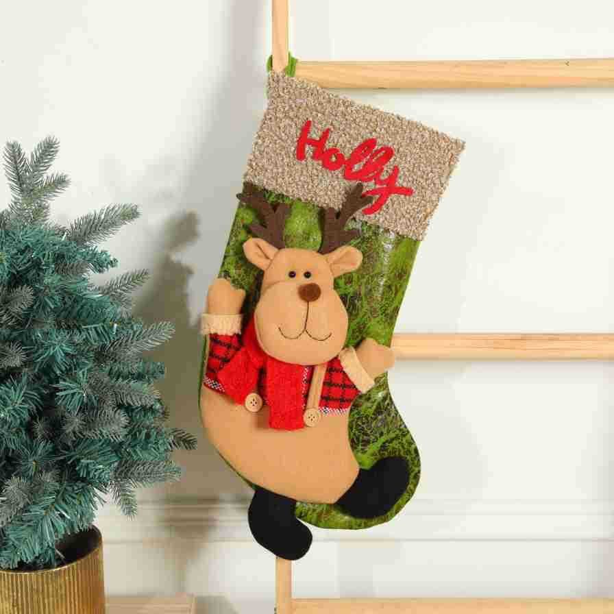 Christmas Socks, Christmas Gift Bag, Christmas Decoration Gift Bag, Christmas Elk Old Man Pendant Gift Bag - V.I.P Digital Presence
