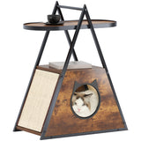 Cat house,end table.Wood cat condo black vintage pet furniture - V.I.P Digital Presence