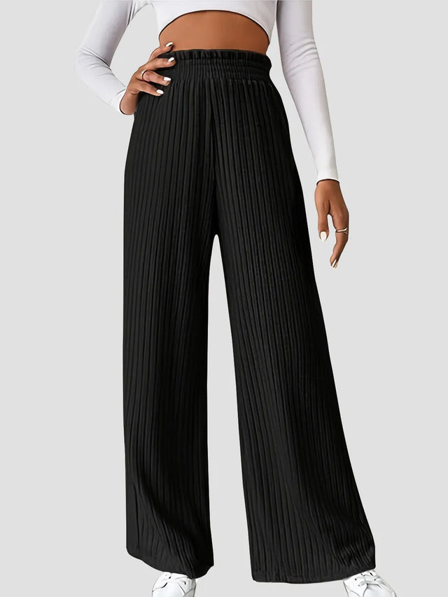 Ribbed High Waist Pants - V.I.P Digital Presence