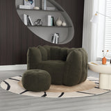 Soft Bean Bag Chair with High Resilient Foam(Chips)for living room and bedroom,Comfortable Square Lazy Sofa with Footstool - V.I.P Digital Presence