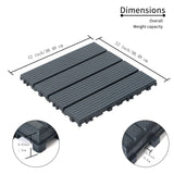 44 pieces of 12x12 square waterproof outdoor terrace tiles - interlocked, all-weather, anti slip, easy to assemble - V.I.P Digital Presence
