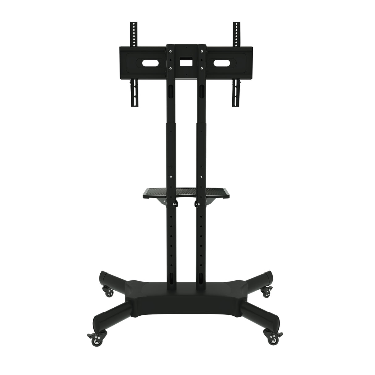 FANCO Universal Rotating TV Stand, suitable for 32-80 inch TVs, with adjustable tilt height and maximum VESA 600x400mm (black) - V.I.P Digital Presence