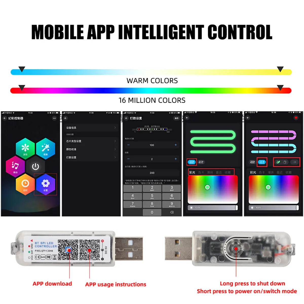 10 in 1 Car LED Acrylic Light Strip RGB Symphony Auto Interior Strip Lights Remote/APP Control Decorative Atmosphere Lamp - V.I.P Digital Presence