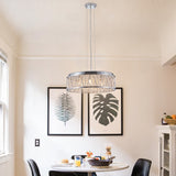 Modern Crystal Pendant 18.9-inch Aluminum+Iron Circular Ceiling Light Embedded Ceiling Fixture - V.I.P Digital Presence