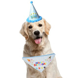 2Pcs/Set Dog Hat Bib Dog Birthday Bandana Scarf Adjustable Bandana Neckerchief Cat Dog Birthday Bib Hat Pet Supplies - V.I.P Digital Presence
