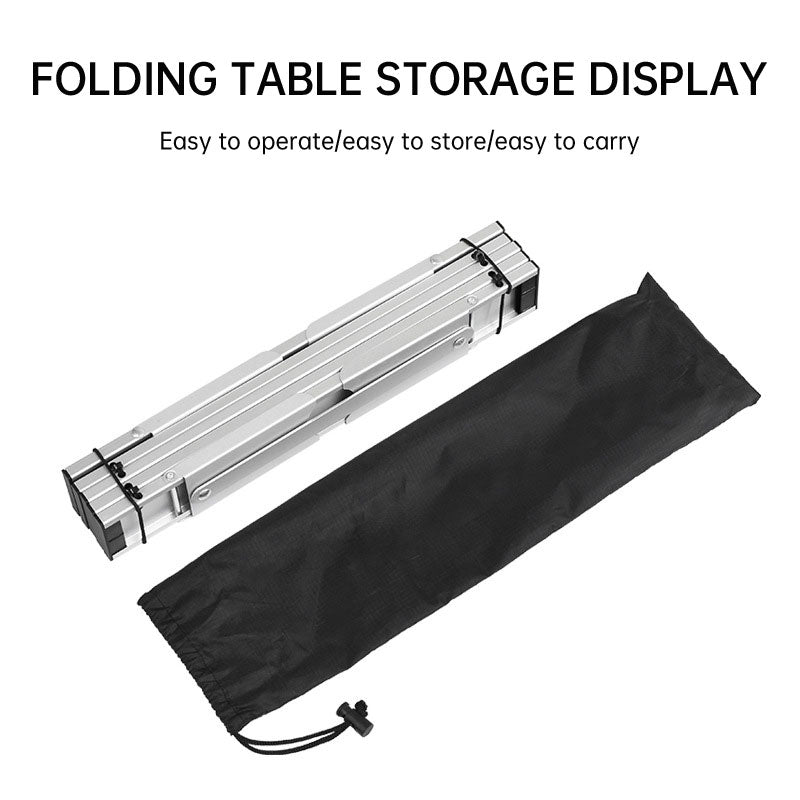 Mesa de picnic plegable, ligera, portátil y ultraligera, de aluminio, para acampar y hacer senderismo al aire libre.