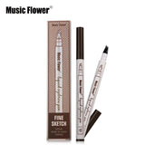 Music Flower Brand Makeup 3 Colors Fine Sketch Liquid Eyebrow Pen Waterproof Tattoo Super Durable Eye Brow - V.I.P Digital Presence