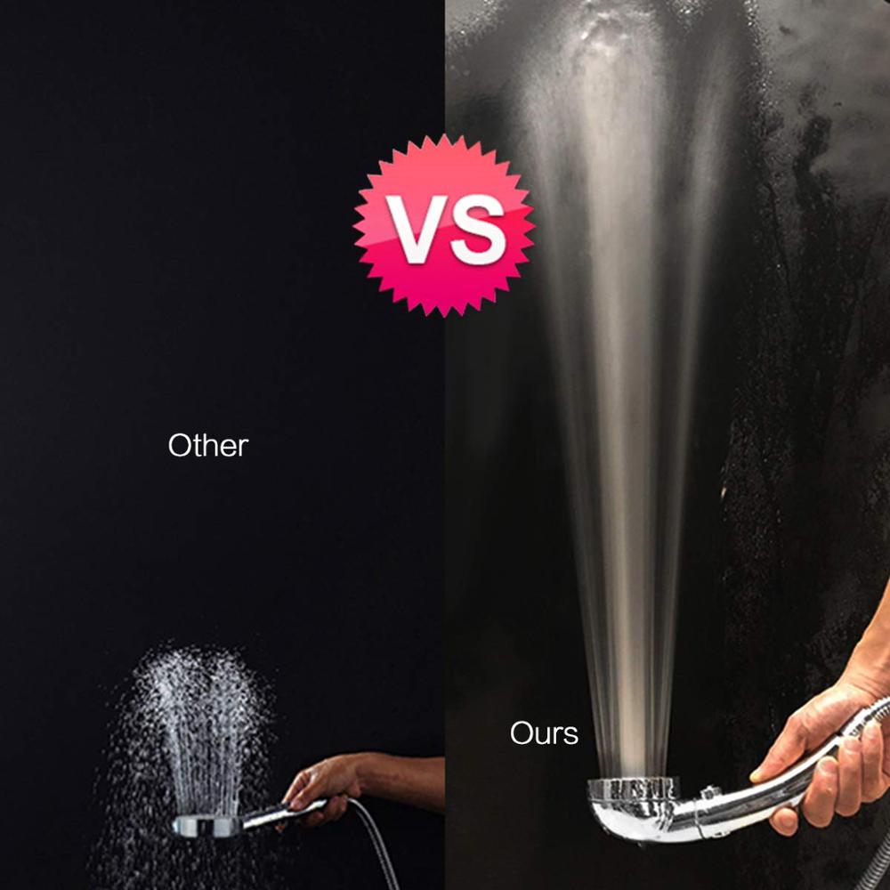 New Tourmaline balls Filter Shower Head Water saving 3 Modes adjustable SPA shower head on/off button high pressure shower - V.I.P Digital Presence