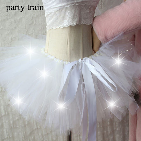 Arrival Women Tulle Tutu Skirt Sexy Mini Fancy Adult Petticoat Fluffy Yarn Ballet Dance Halloween Led Light Up - V.I.P Digital Presence