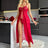 Sexy lingerie, sexy women's suspender lace long slit nightgown, pajamas - V.I.P Digital Presence