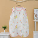 Saco de dormir para niños de algodón de cuatro capas de gasa con bonitos dibujos animados, antifrío, antipatadas, acolchado de algodón, clase A