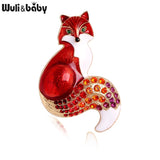Wuli&baby Rhinestone Enamel Fox Brooches For Women Animal Party Causal Brooch Pins Gifts - V.I.P Digital Presence