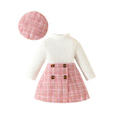 ma&baby 6M-3Y Toddler Infant Newborn Baby Girls Clothes Sets Knit Long Sleeve Tops Plaid Skrits Hat Fall Spring Outfits  D05 - V.I.P Digital Presence