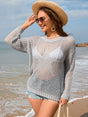 Openwork Dropped Shoulder Cover Up - V.I.P Digital Presence