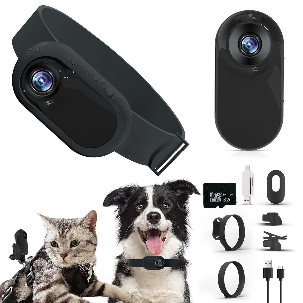 Portable Camera Magnetic Collar Clip Thumb Sports Camera HD Outdoor Pet Camera Portable Cycling Recorder - V.I.P Digital Presence